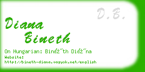 diana bineth business card